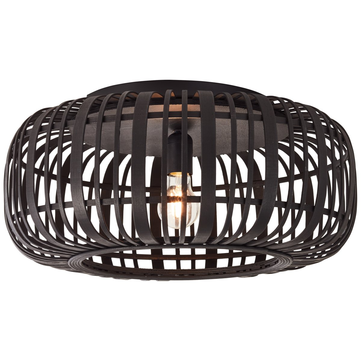 Woodrow Ø50 Svart plafond Fra Brilliant - Lampen gir et varmt og behagelig lys og skaper en behagelig f&oslash;lelse i rommet.
