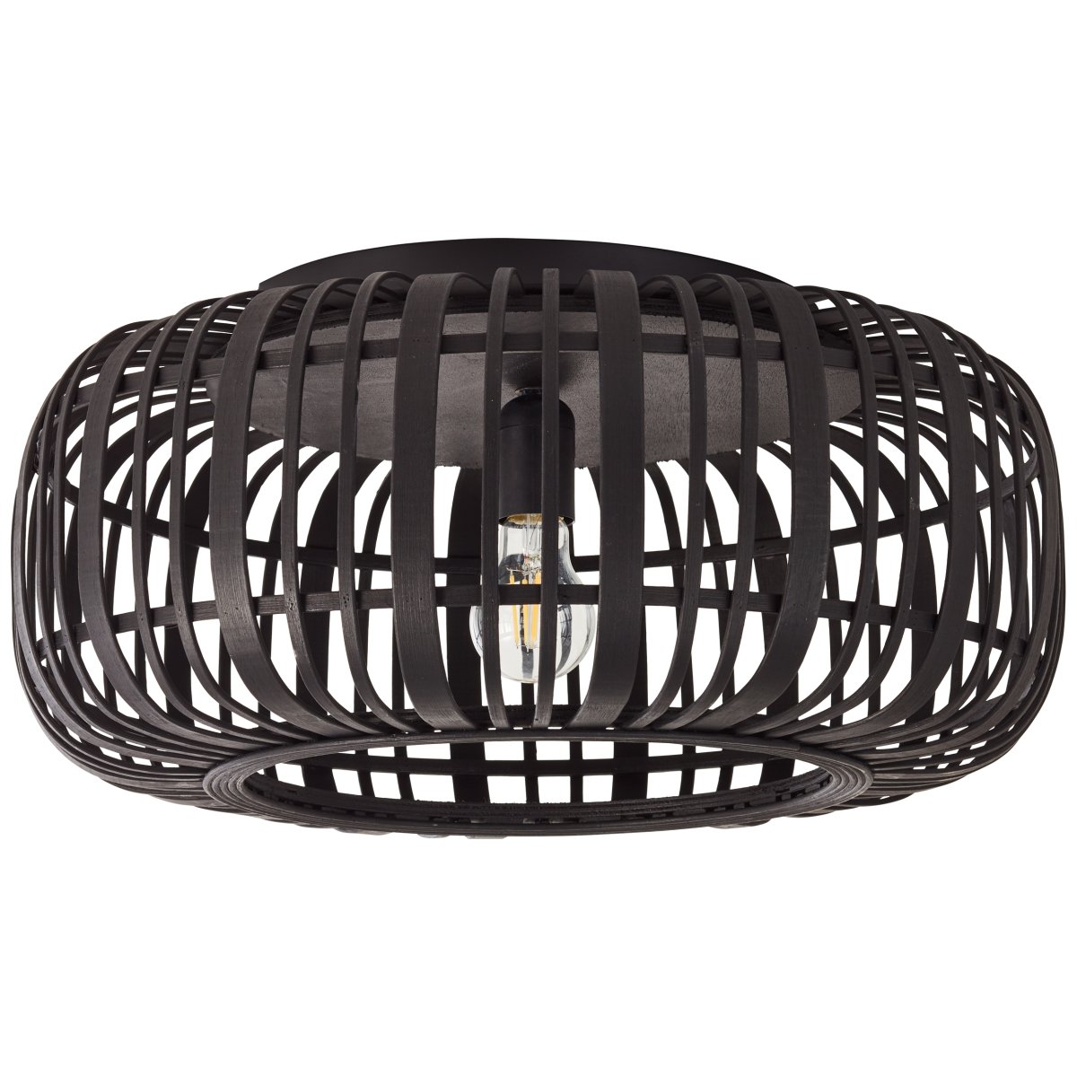 Woodrow Ø50 Svart plafond Fra Brilliant - Lampen gir et varmt og behagelig lys og skaper en behagelig f&oslash;lelse i rommet.