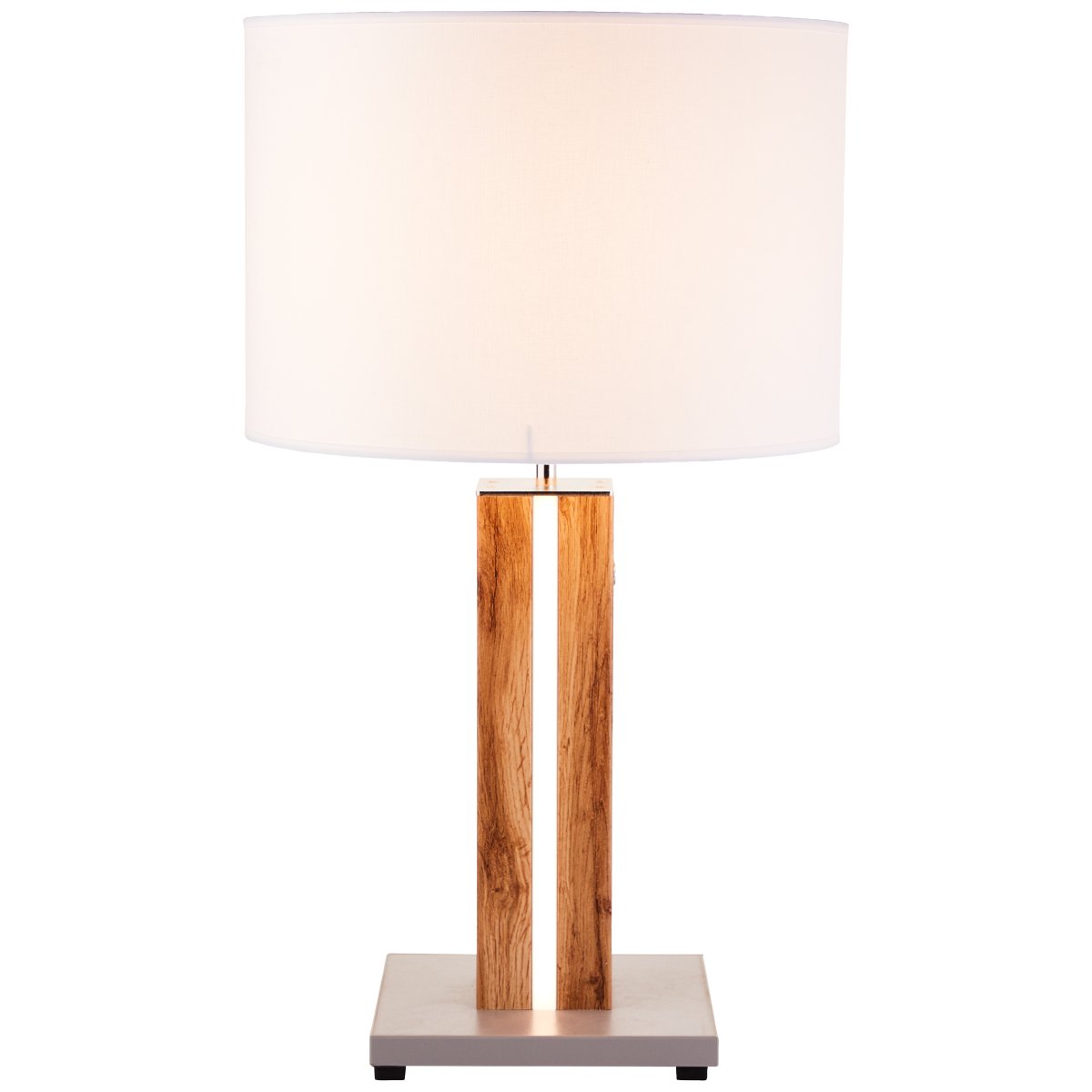 Magnus 55cm Lyst tre bordlampe Fra Brilliant - Lampeskjermen er kompatibel med E27 lyskilder, som ikke er inkludert i leveransen.