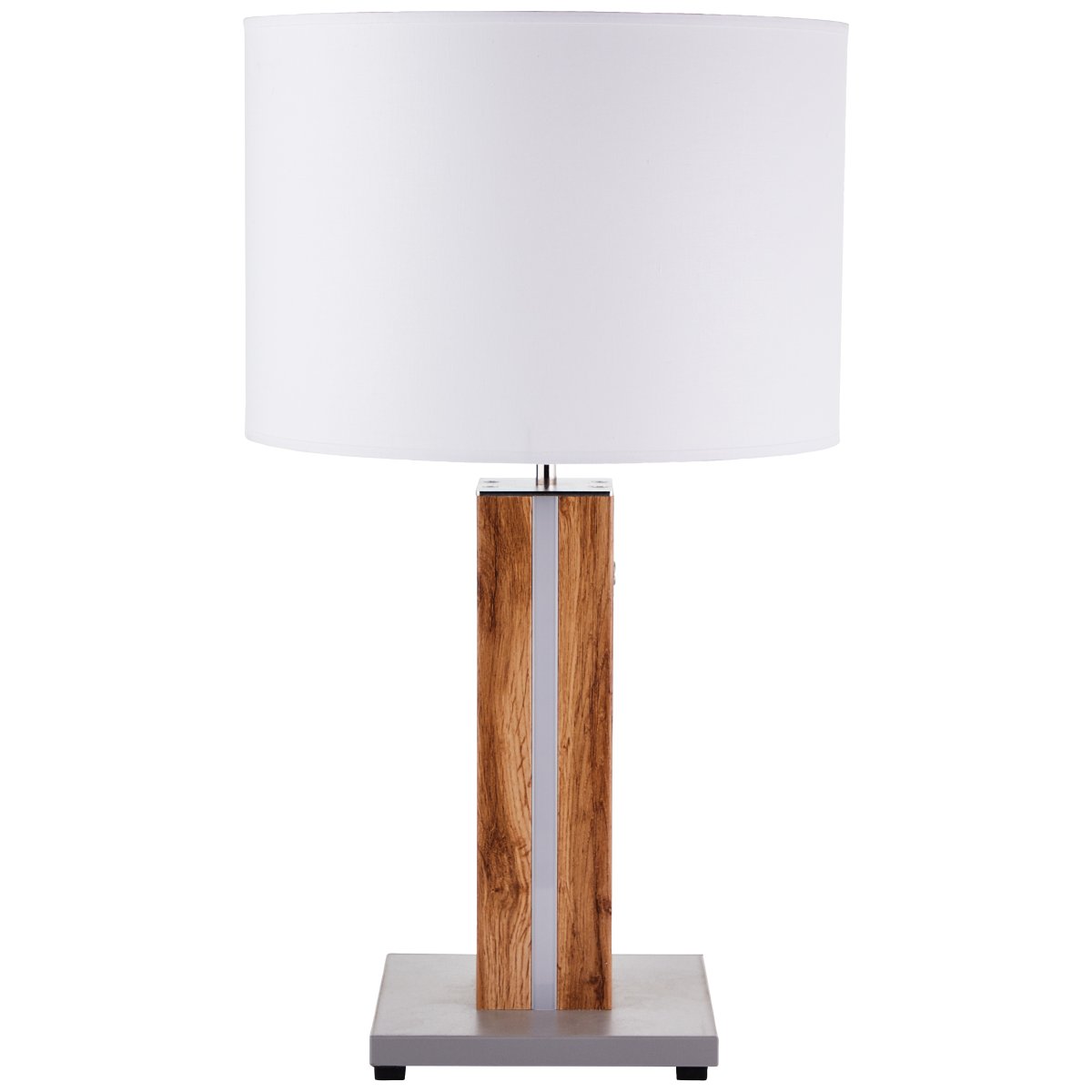 Magnus 55cm Lyst tre bordlampe Fra Brilliant - Lampeskjermen er kompatibel med E27 lyskilder, som ikke er inkludert i leveransen.