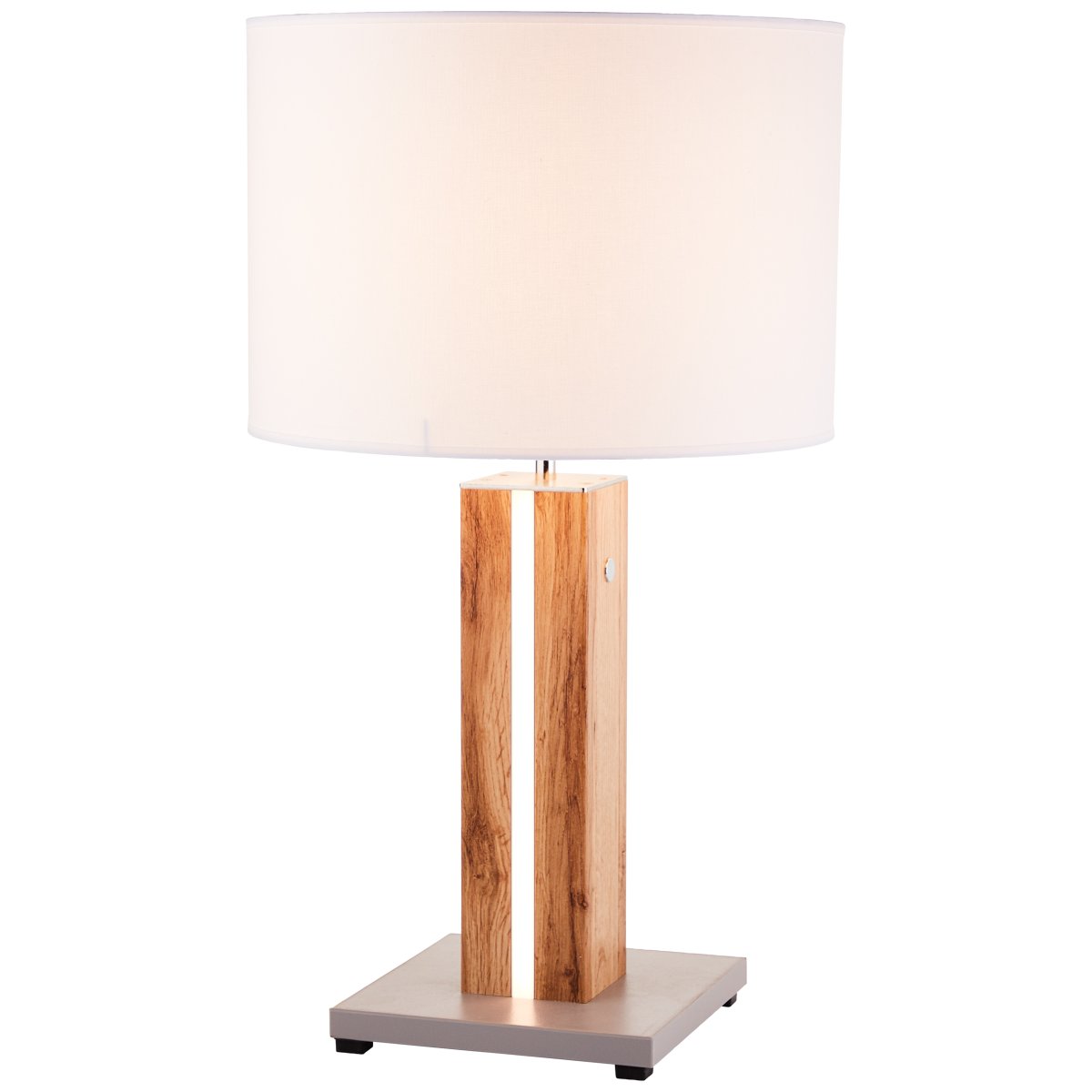 Magnus 55cm Lyst tre bordlampe Fra Brilliant - Lampeskjermen er kompatibel med E27 lyskilder, som ikke er inkludert i leveransen.