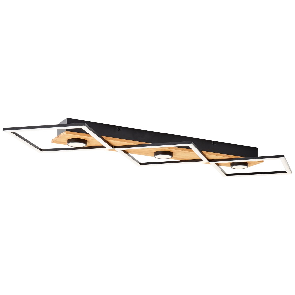 Woodbridge 106cm Tre plafond Fra Brilliant - Lampen er utstyrt med en 3-trinns dimmer som styres via en standard veggbryter, som gj&oslash;r det enkelt &aring; justere lysstyrken etter behov.