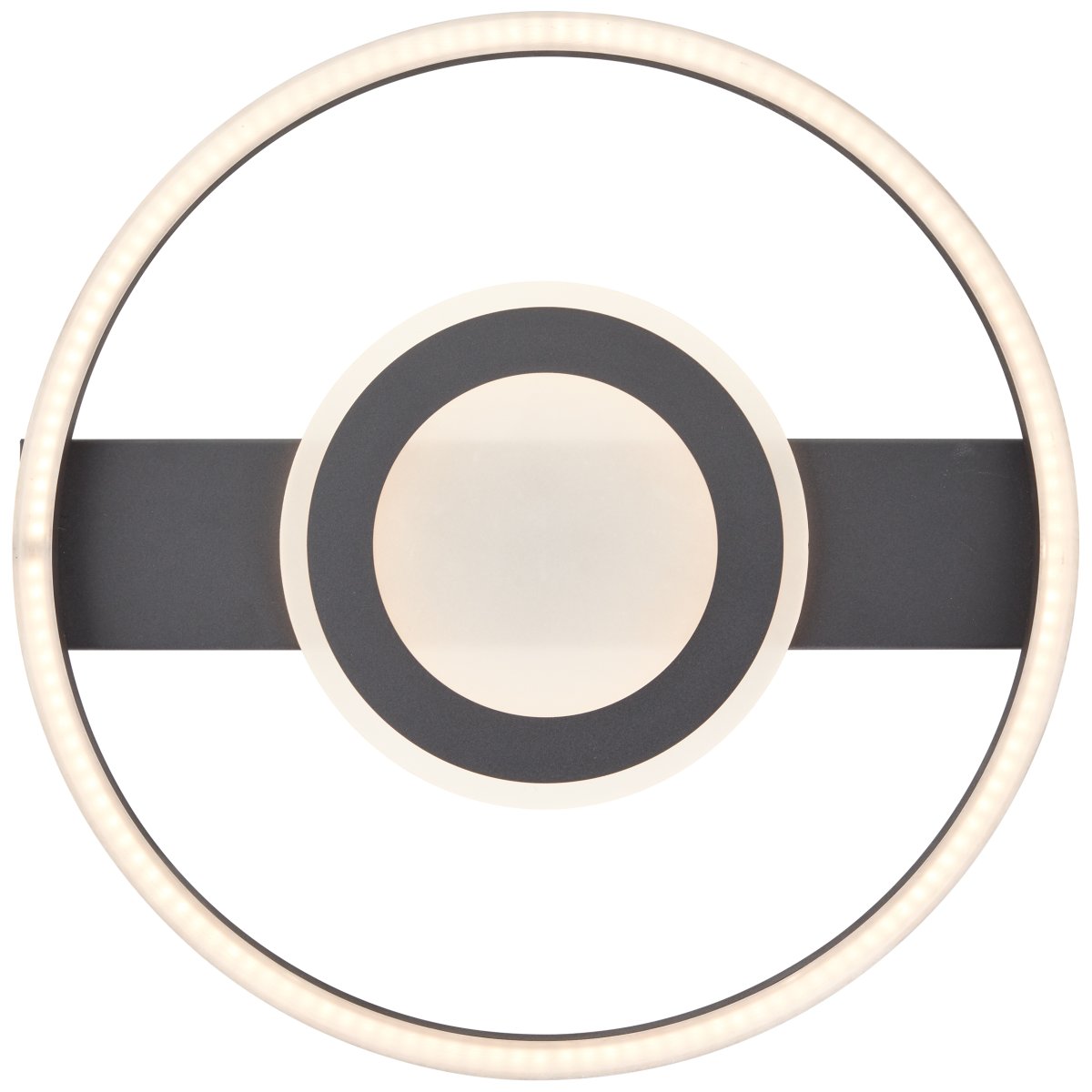 Maureen 37cm Svart plafond Fra Brilliant - Med en lysstyrke p&aring; 2900 lumen gir den nok lys til &aring; v&aelig;re den eneste lyskilden i mellomstore rom.