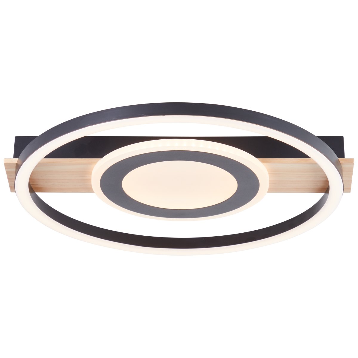 Maureen 40cm Svart plafond Fra Brilliant - Med energieffektiv LED-teknologi og en lysstyrke p&aring; 2900 lumen er den lys nok til &aring; v&aelig;re den eneste lyskilden i mellomstore rom.