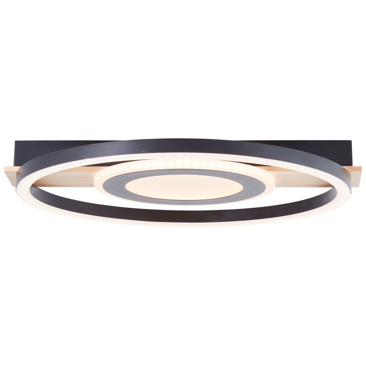 Maureen 40cm Svart plafond Fra Brilliant - Med energieffektiv LED-teknologi og en lysstyrke p&aring; 2900 lumen er den lys nok til &aring; v&aelig;re den eneste lyskilden i mellomstore rom.