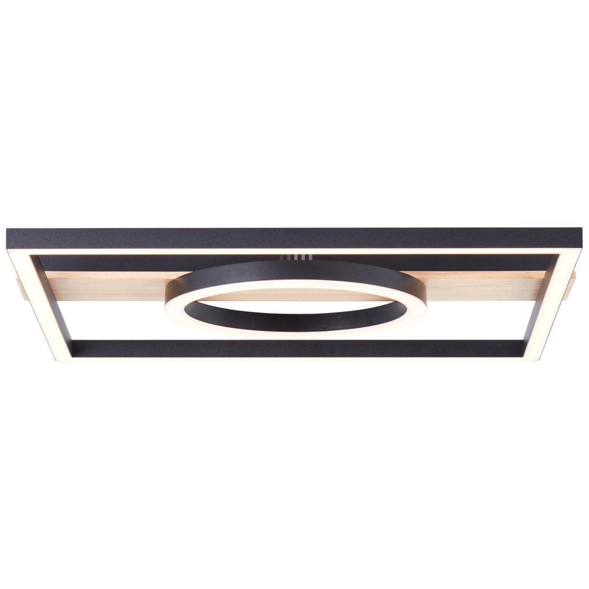 Maureen 42cm Svart plafond Fra Brilliant - Denne taklampen kombinerer en moderne stil med naturlige materialer og passer perfekt i b&aring;de stuer og soverom.