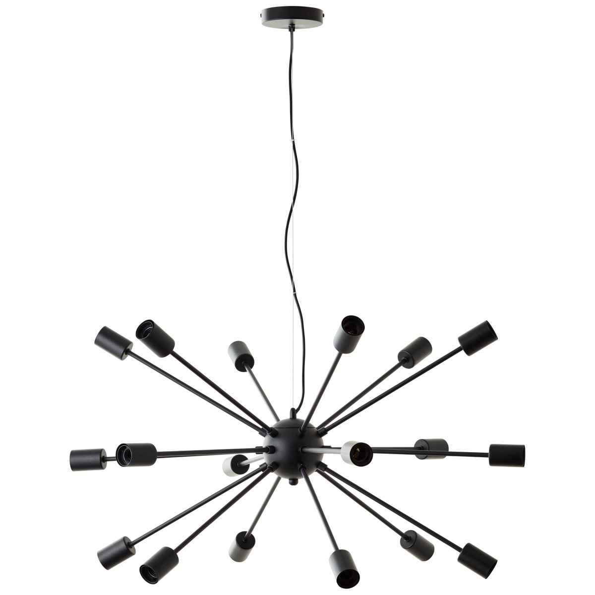Dree Ø90 Matt svart Taklampe Fra Brilliant - Med en diameter på 90 cm og en elegant svart finish passer den perfekt inn i ethvert moderne interiør.
