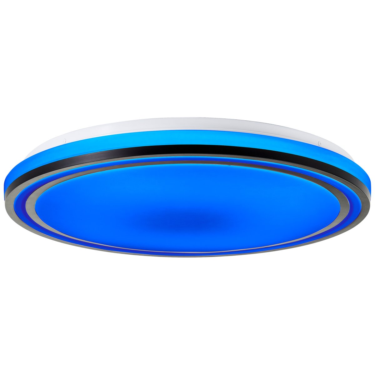 Cloe Ø50 Svart plafond Fra Brilliant - Med RGB-funksjon kan du skape den atmosf&aelig;ren du &oslash;nsker ved &aring; bytte til ulike farger, og med CCT-teknologi justere lysets fargetemperatur fra varmhvit til kaldhvit.