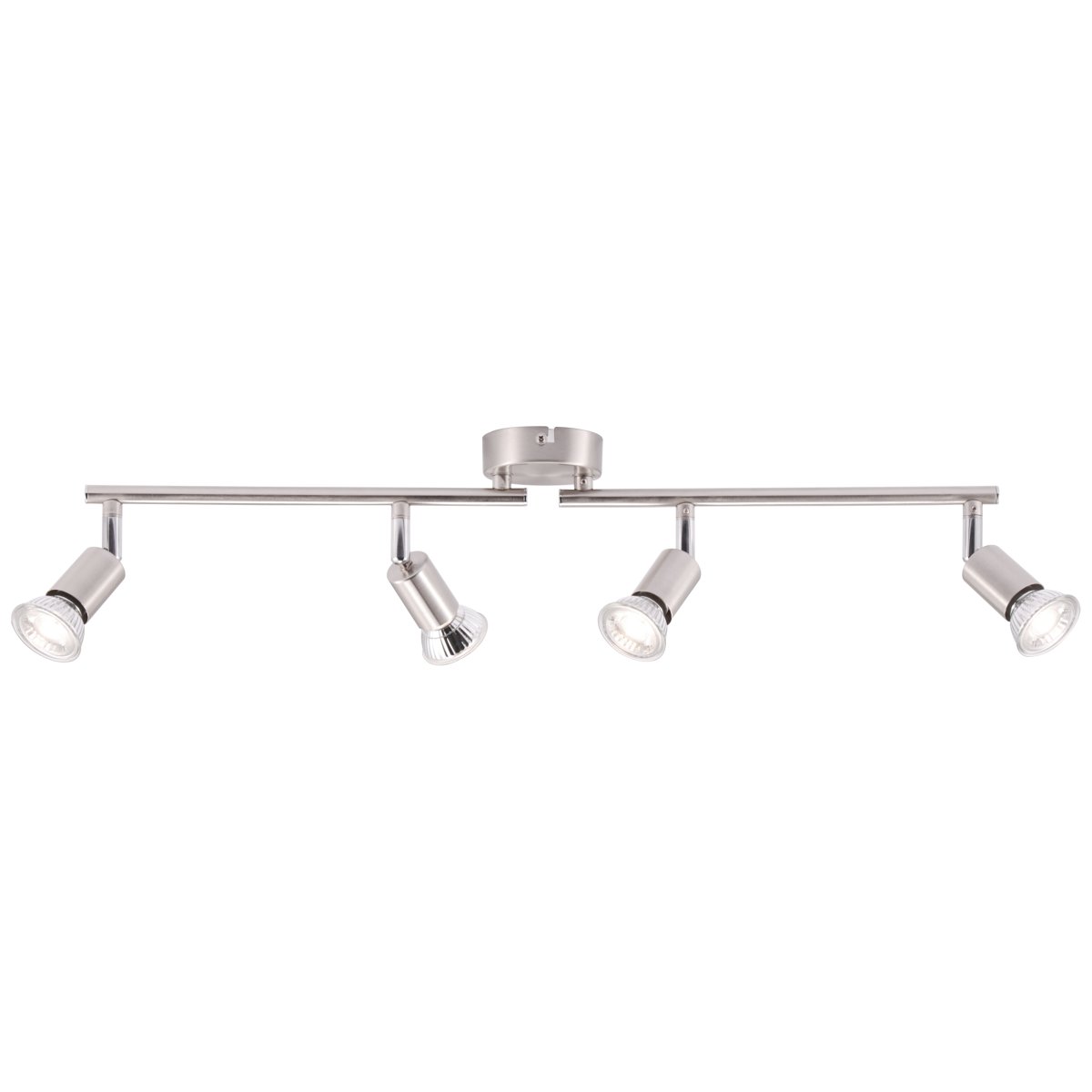 Prato 4 Nikkel spotlight Fra Brilliant - Lampen er laget av metall og har et stilig design som passer godt inn i moderne interiør.