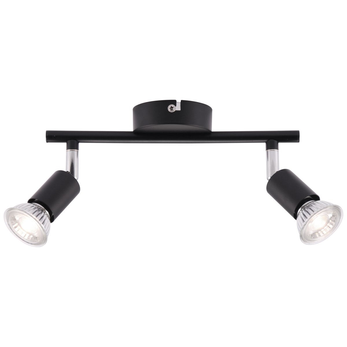 Prato 2 Matt svart spotlight Fra Brilliant - Lampen er laget av metall og har et stilig design som passer godt inn i moderne interiør.