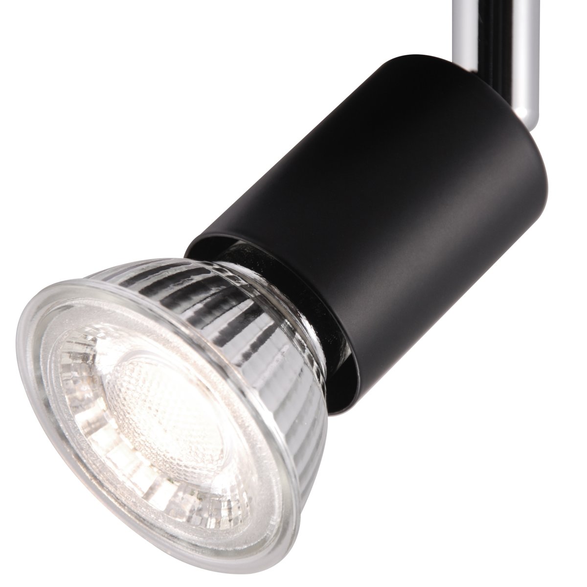 Prato 2 Matt svart spotlight Fra Brilliant - Lampen er laget av metall og har et stilig design som passer godt inn i moderne interiør.