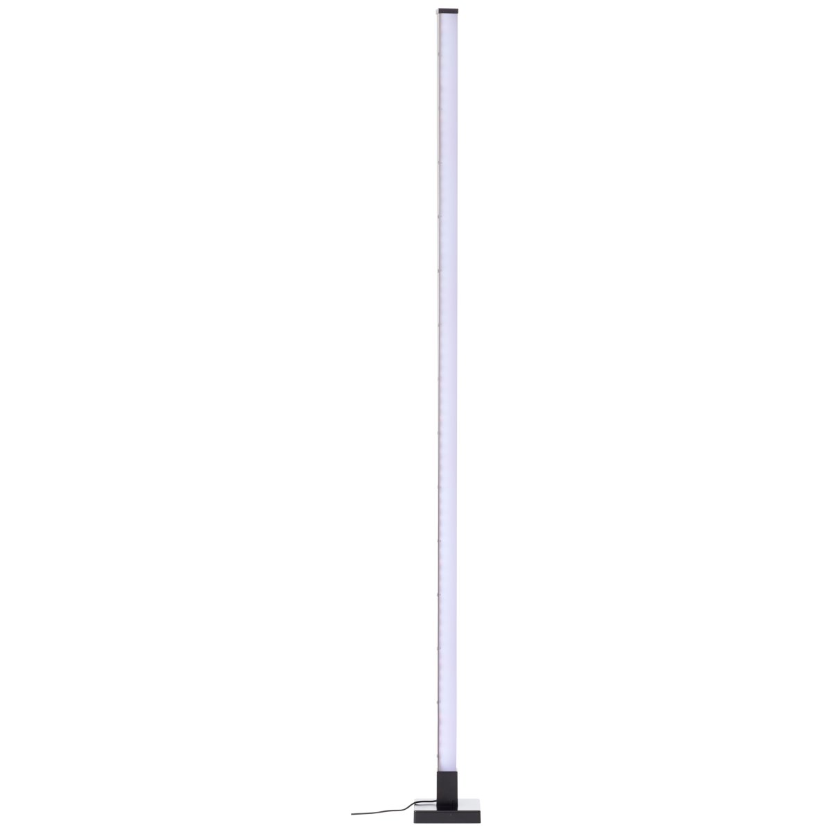 Neele Svart gulvlampe Fra Brilliant - Med en fjernkontroll kan du enkelt styre lysstyrke og lyseffekter, noe som gjør lampen ideell for både rolige stunder og festlige anledninger.