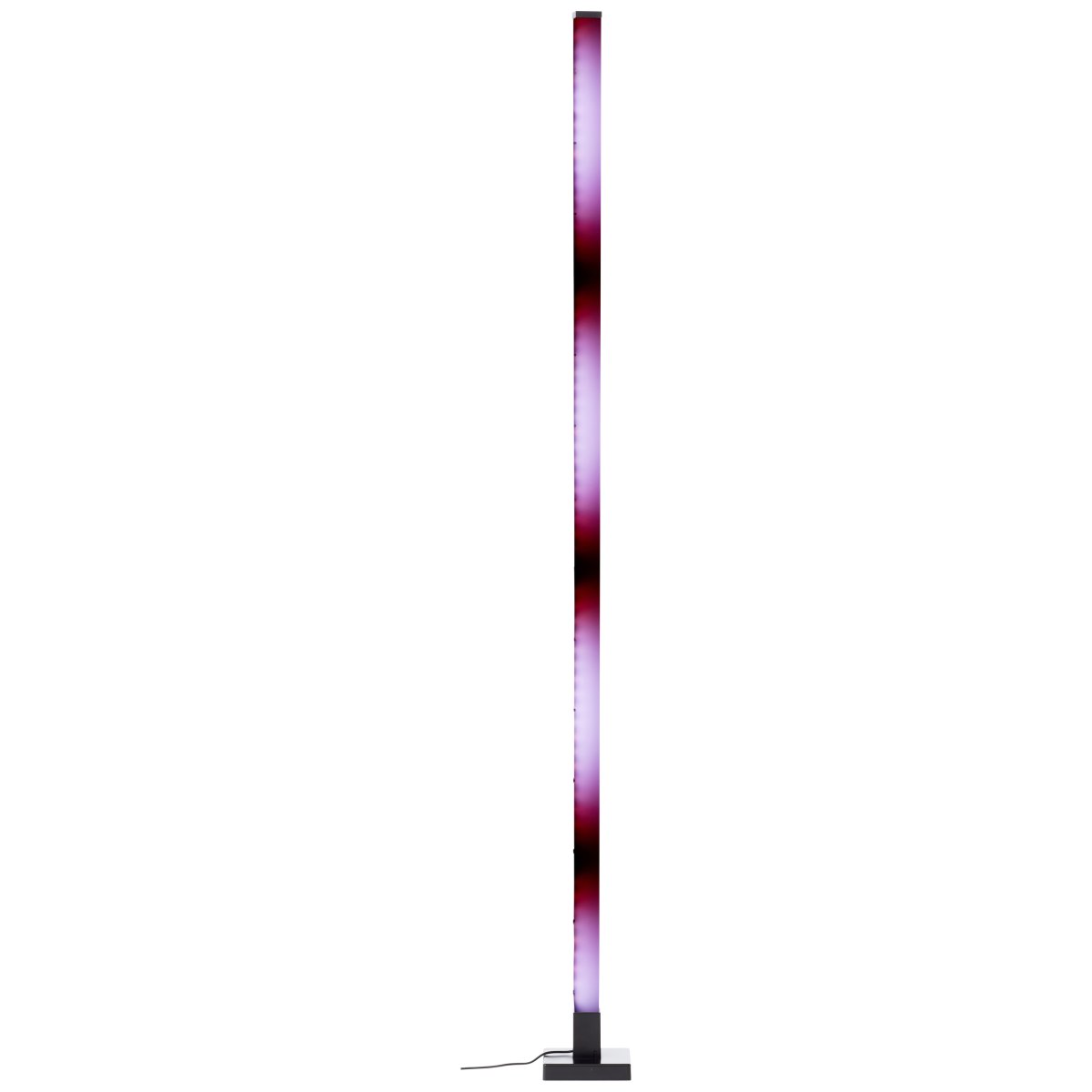 Neele Svart gulvlampe Fra Brilliant - Med en fjernkontroll kan du enkelt styre lysstyrke og lyseffekter, noe som gjør lampen ideell for både rolige stunder og festlige anledninger.