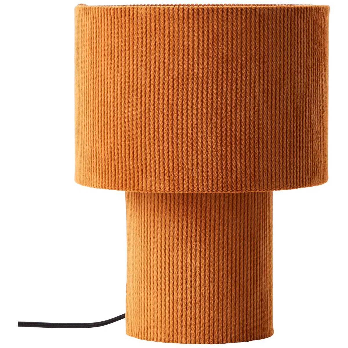 Tony 30cm Oransje bordlampe Fra Brilliant - Laget av cordfl&oslash;yelstoff av h&oslash;y kvalitet, gir lampen en myk f&oslash;lelse og sprer lyset p&aring; en behagelig m&aring;te.