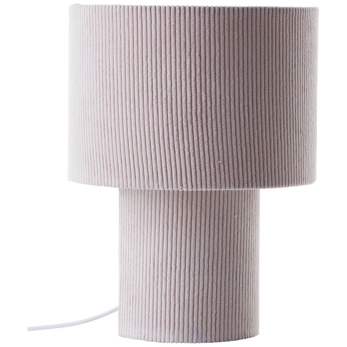 Tony 30cm Beige bordlampe Fra Brilliant - Laget av cordfl&oslash;yelstoff av h&oslash;y kvalitet, gir lampen en myk f&oslash;lelse og sprer lyset p&aring; en behagelig m&aring;te.