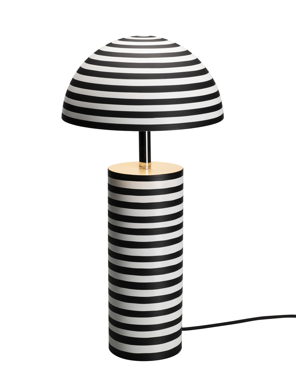 Stripe 50cm Svart og hvitt bordlampe Fra By Rydéns - Stripe er en moderne og dekorativ bordlampe designet av Lena Nyholm.