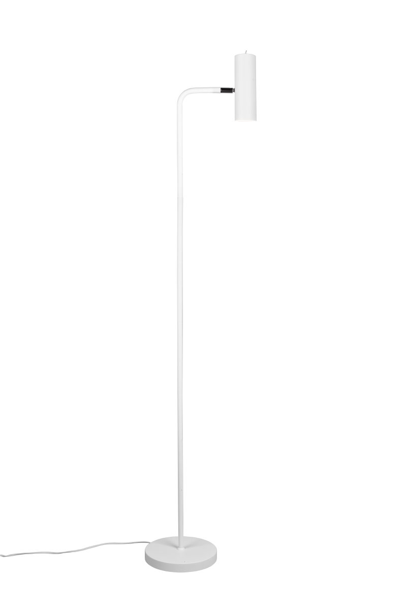 Marley Hvit gulvlampe Fra Trio Lighting - Den minimalistiske gulvlampen MARLEY med sine rene linjer og tidløse design setter lyset i fokus og skaper atmosfæriske aksenter.