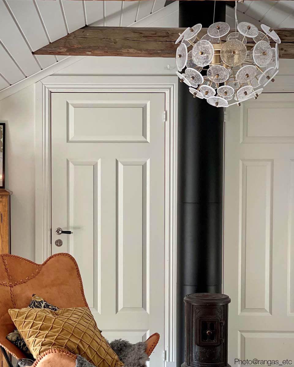 Retrow Ø50 Taklampe Fra By Rydéns - Selve produktet har en høyde på 38 cm og en diameter på 50 cm.