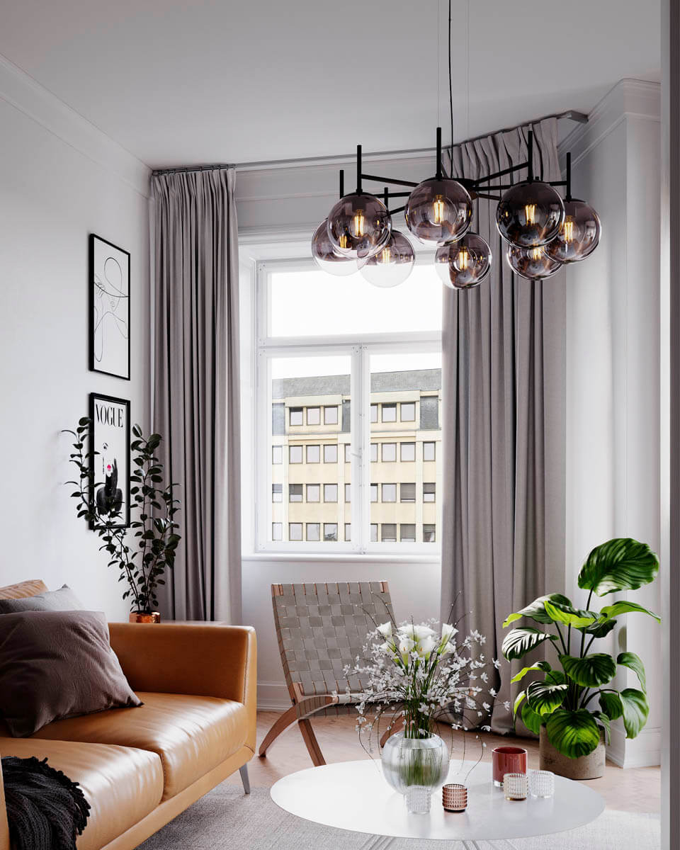 Boyle Ø83 Røykfarget Taklampe Fra By Rydéns - P&aring; den annen side tilf&oslash;rer det r&oslash;kte glasset en ekstra dimensjon og f&aring;r Boyle til &aring; skille seg ut fra mengden, og skaper en dr&oslash;mmende lampe som du vil kunne nyte i mange &aring;r fremover.