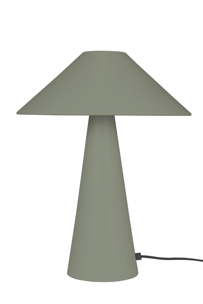 Cannes 40cm Mosegrønn bordlampe Fra Globen Lighting - Cannes er laget av mattlakkert metall og har en 200 cm lang tekstilledning med st&oslash;psel og str&oslash;mbryter.