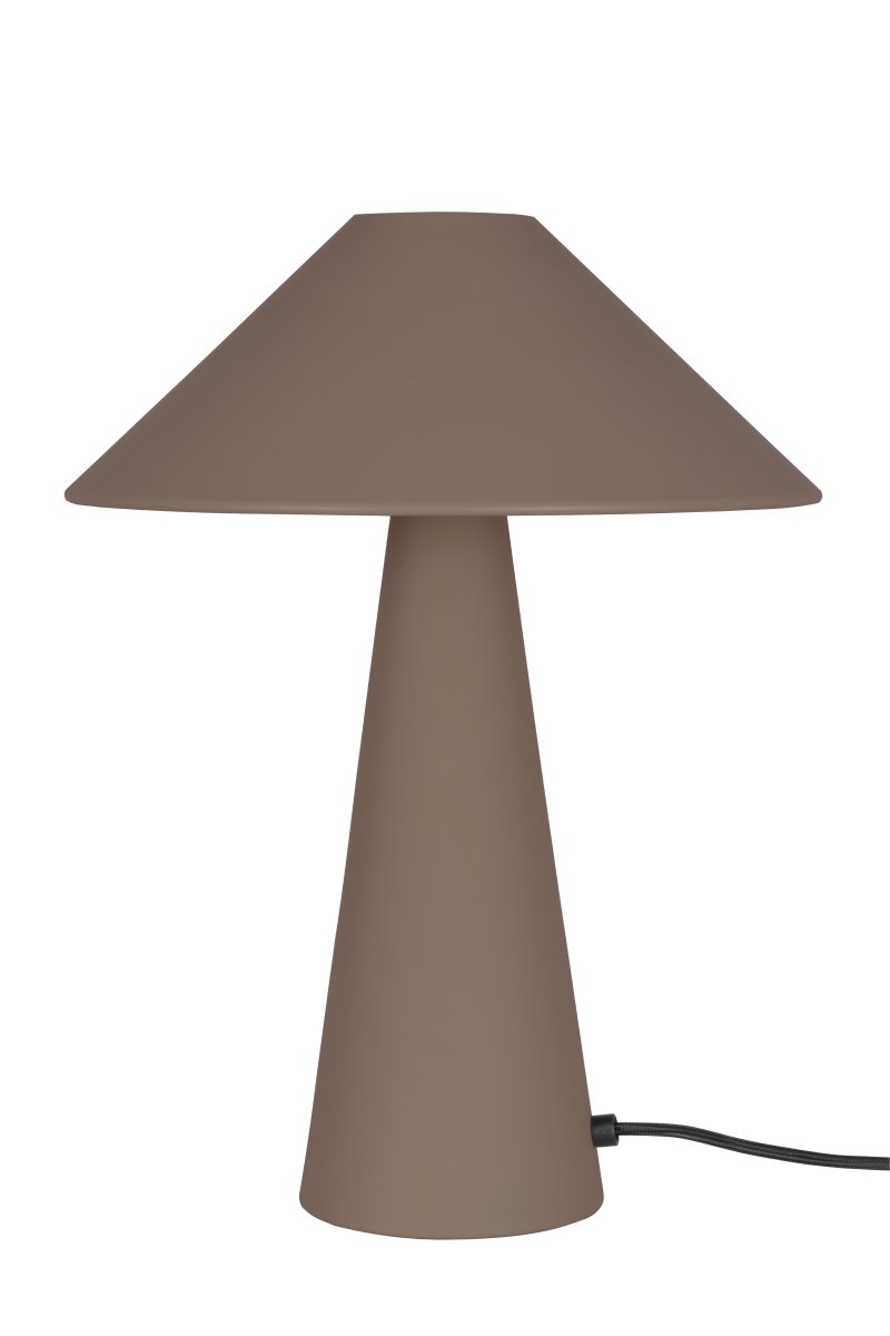 Cannes 40cm Mokka bordlampe Fra Globen Lighting - Cannes er laget av mattlakkert metall og har en 200 cm lang tekstilledning med st&oslash;psel og str&oslash;mbryter.