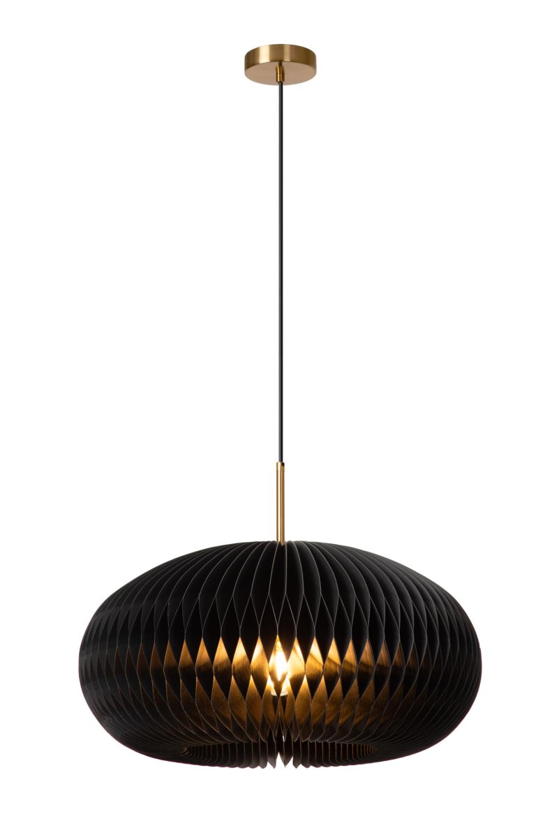 Armoni Ø52 Svart Taklampe Fra Lucide - Bare koble denne stilige taklampen til en dimmer for å justere lysstyrken og skape den perfekte stemningen for enhver anledning.