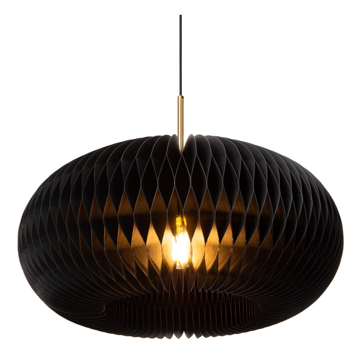 Armoni Ø52 Svart Taklampe Fra Lucide - Bare koble denne stilige taklampen til en dimmer for å justere lysstyrken og skape den perfekte stemningen for enhver anledning.