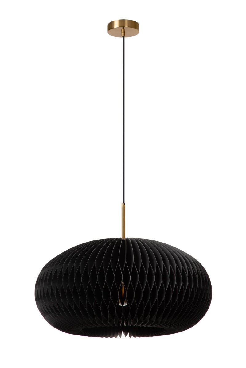 Armoni Ø52 Svart Taklampe Fra Lucide - Bare koble denne stilige taklampen til en dimmer for å justere lysstyrken og skape den perfekte stemningen for enhver anledning.