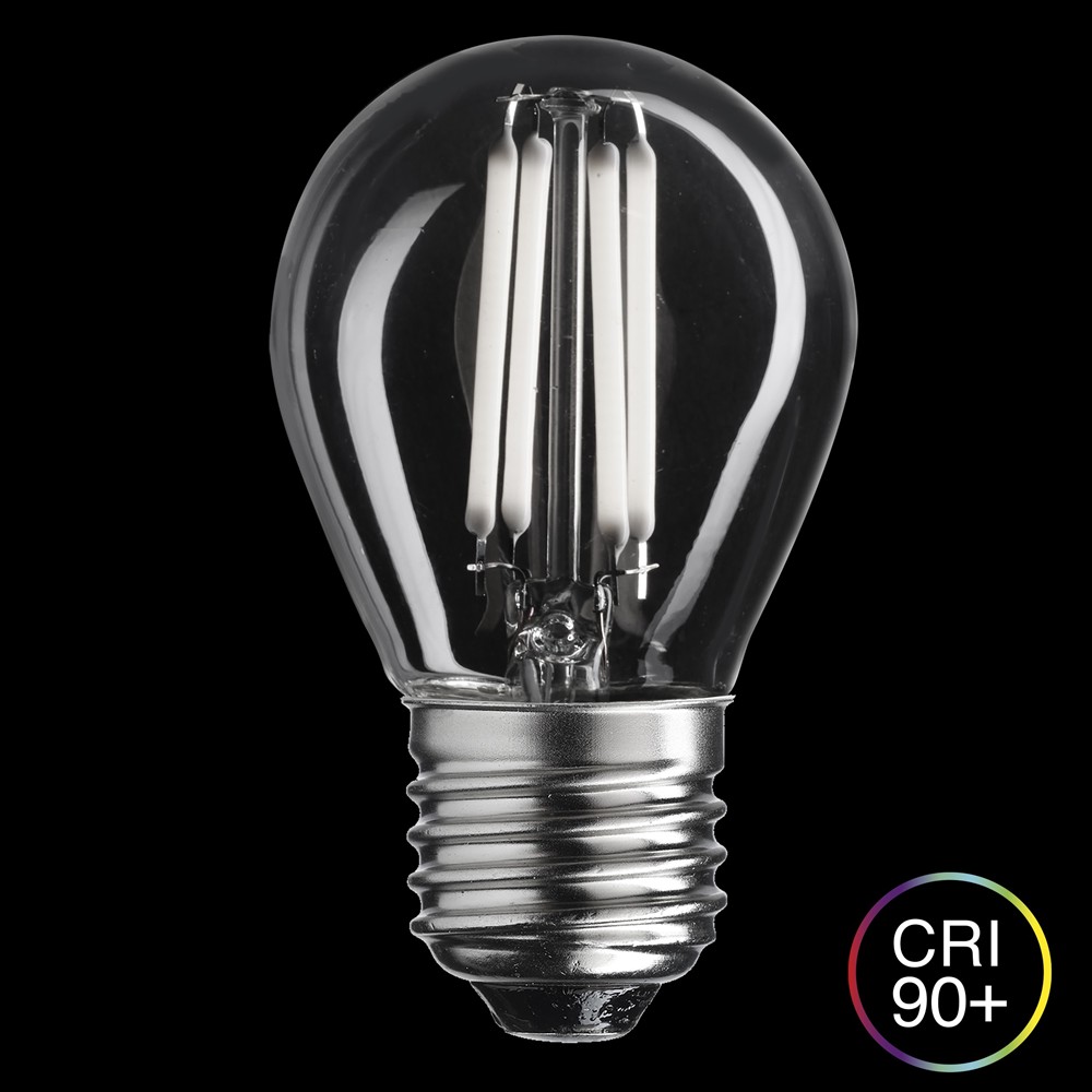 LED E27 kulepære 2W 2700K dimbar Gjennomsiktig Fra Unison - 