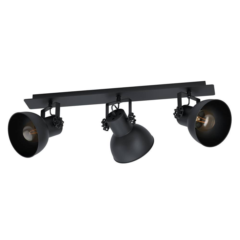 Barnstaple 3 Svart spotlight Fra Eglo - Dens minimalistiske, men t&oslash;ffe design er b&aring;de dekorativ og praktisk, og den er et utmerket valg for de som &oslash;nsker &aring; kombinere stil med funksjonalitet i hjemmet sitt.