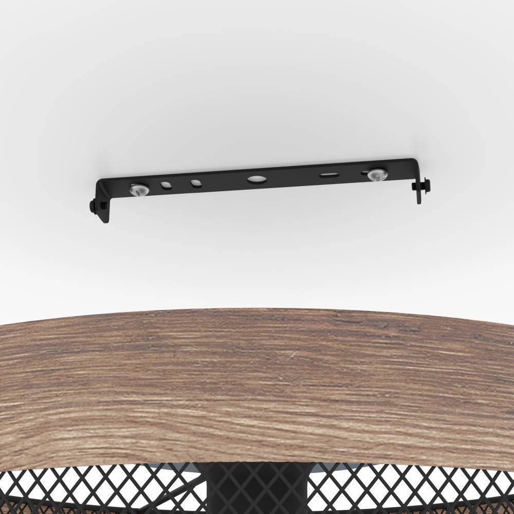 Kilnsdale Ø38 Svart plafond Fra Eglo - Den svarte metallskjermen er laget av et nållignende materiale som skaper et interessant skyggespill når lampen er slått av.