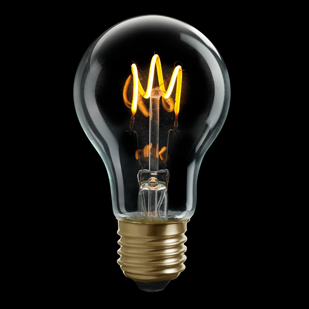 E27 normal 3W 2200K dimbar Gjennomsiktig Fra Unison - Ideell for &aring; skape et varmt og innbydende milj&oslash;; i hjemmet eller andre milj&oslash;er.