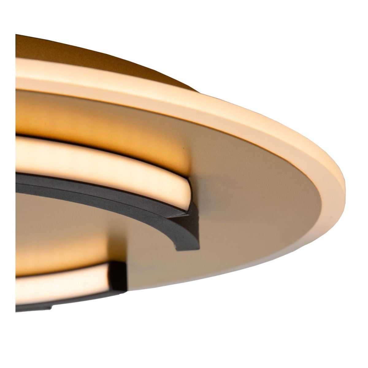 Andreas Ø40 Matt gull/messing plafond Fra Lucide - Andreas har en rund metallstruktur som passer s&oslash;ml&oslash;st inn i alle rom, fra gangen til stuen og til og med soverommet.