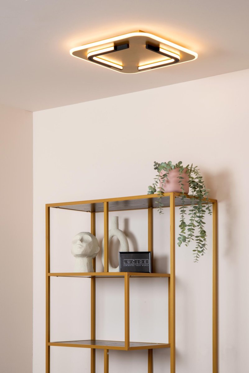 Andreas 40cm Matt gull/messing plafond Fra Lucide - Andreas er utstyrt med en integrert LED-lyskilde som gir et varmt hvitt lys.