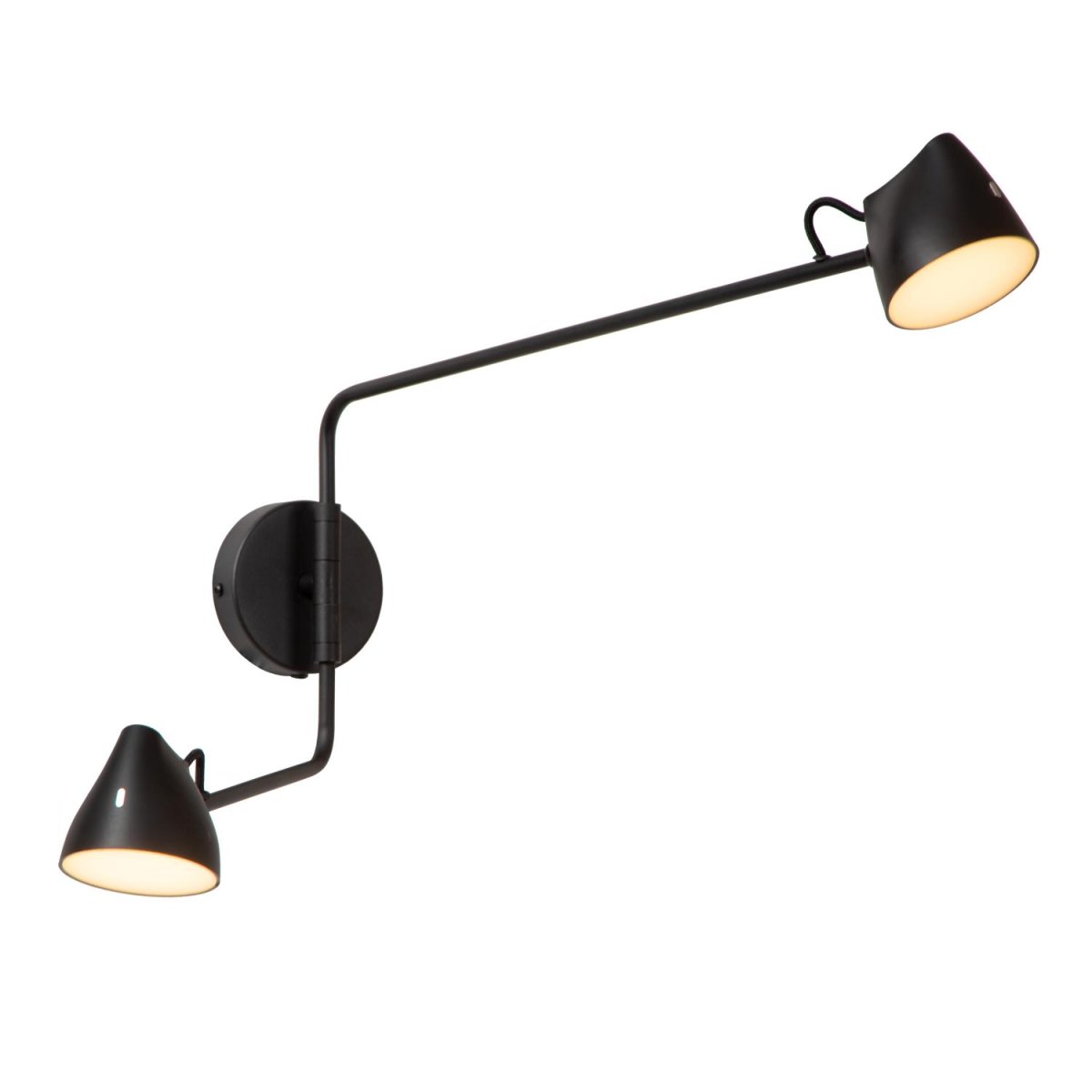 Milne 54cm Svart vegglampe Fra Lucide - Milne er en moderne og elegant vegglampe som er det perfekte valget for b&aring;de funksjon og stil.