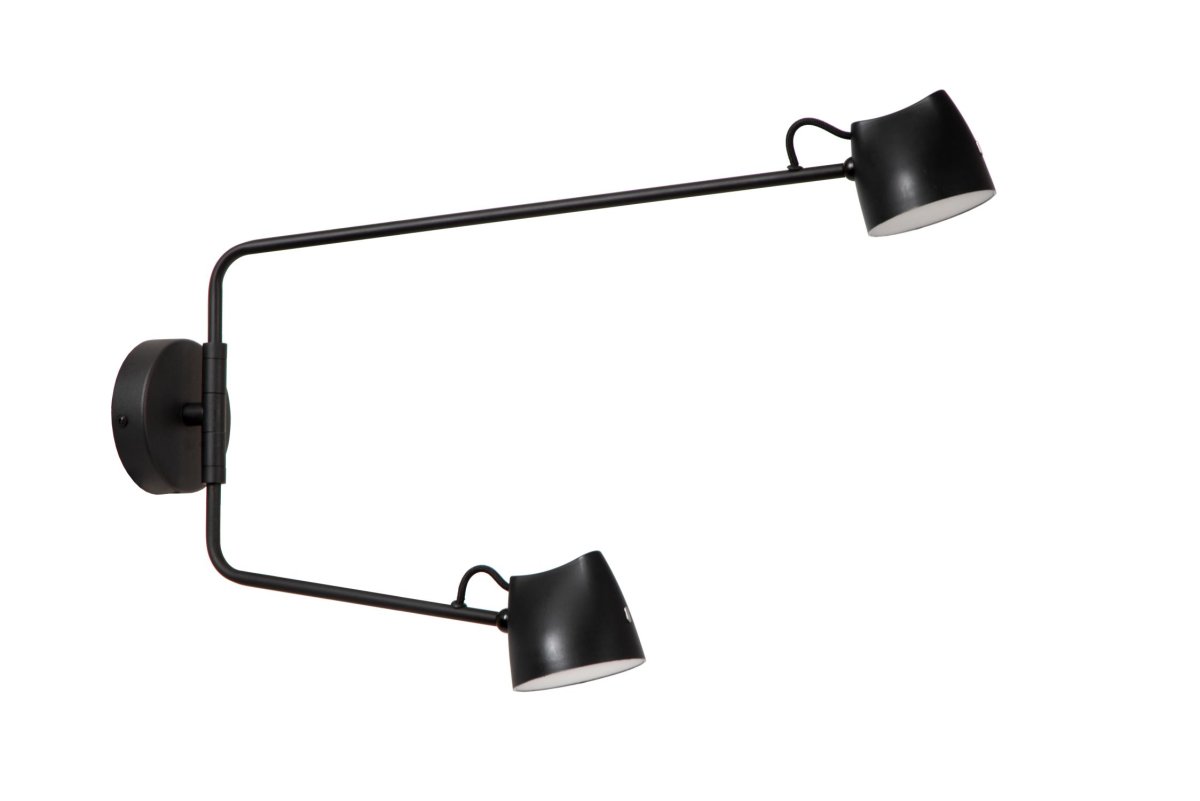 Milne 54cm Svart vegglampe Fra Lucide - Milne er en moderne og elegant vegglampe som er det perfekte valget for b&aring;de funksjon og stil.