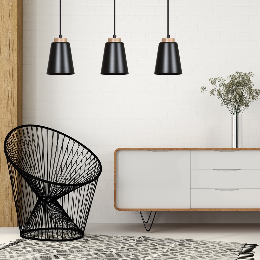 Bolero 66cm Svart Taklampe Fra Emibig Lighting - Med Bolero får du en unik følelse i hjemmet ditt og gjør interiøret mer koselig.