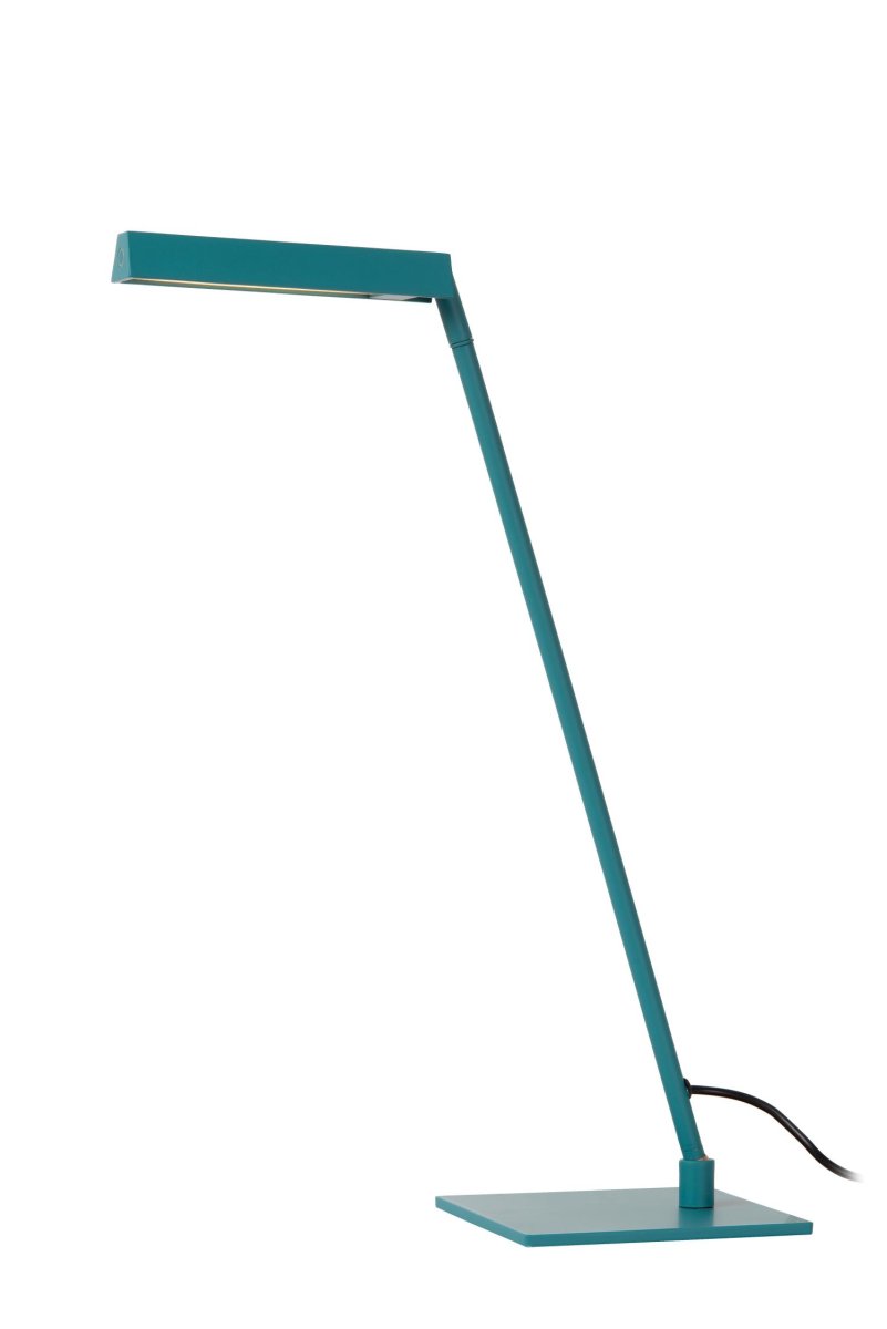 Lavale 42cm Turkis skrivebordslampe Fra Lucide - Lavale er også&aring; utstyrt med varmt hvitt lys, som du enkelt kan justere til ønsket intensitet ved hjelp av berøringssensoren på lampen.