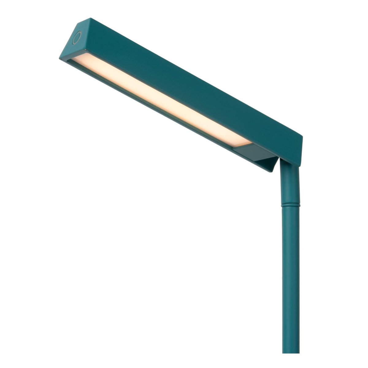 Lavale 42cm Turkis skrivebordslampe Fra Lucide - Lavale er også&aring; utstyrt med varmt hvitt lys, som du enkelt kan justere til ønsket intensitet ved hjelp av berøringssensoren på lampen.