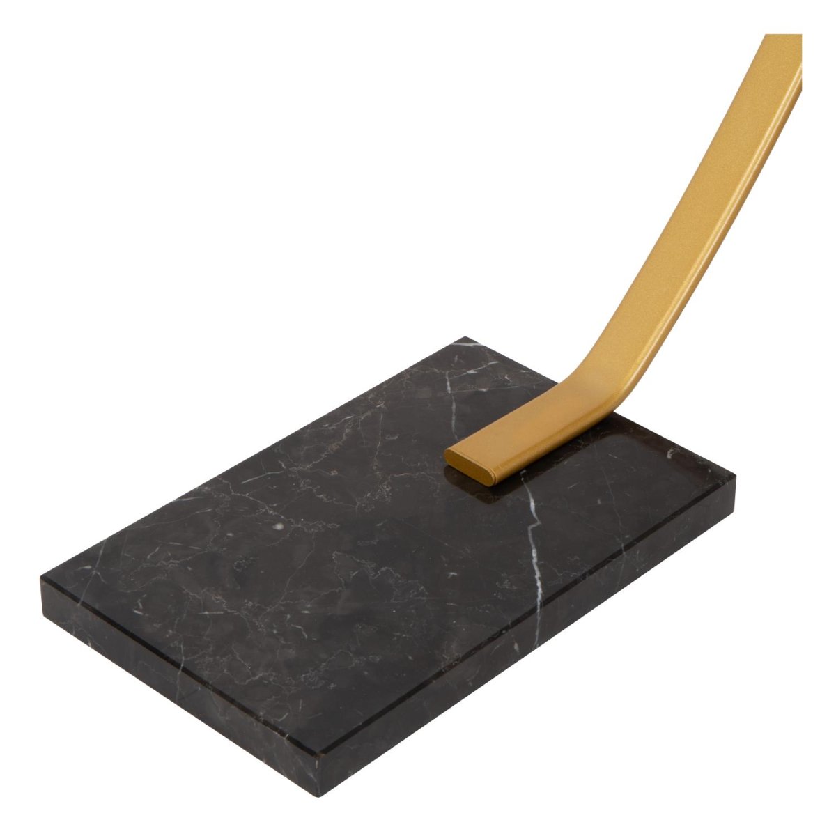 Curve Matt gull/messing gulvlampe Fra Lucide - Denne buede pendellampen er b&aring;de grasi&oslash;s og sensuell og vil raskt bli et blikkfang i hjemmet ditt.