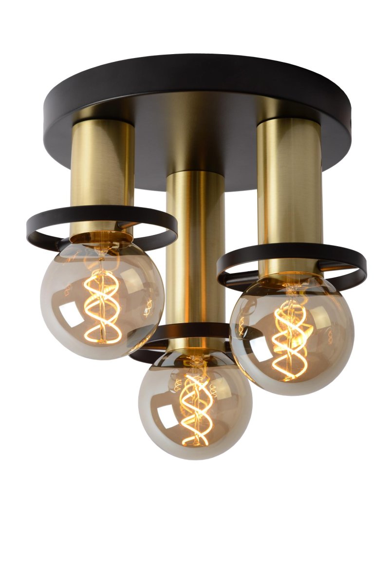 Anaka Ø30 Svart plafond Fra Lucide - Anaka er kompatibel med LED-lyskilder, og for best effekt anbefales en LED-glødelampe for virkelig å fremheve lampens unike design.
