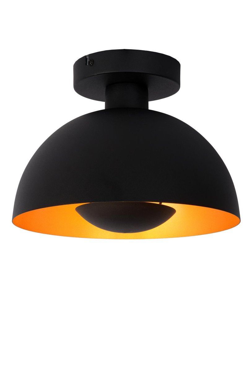 Siemon Ø25 Svart plafond Fra Lucide - Siemon kombinerer et snev av retro med et snev av moderne design, tv&aring; perfekte ingredienser for en vellykket taklampe i gangen, stuen eller kjøkkenet.