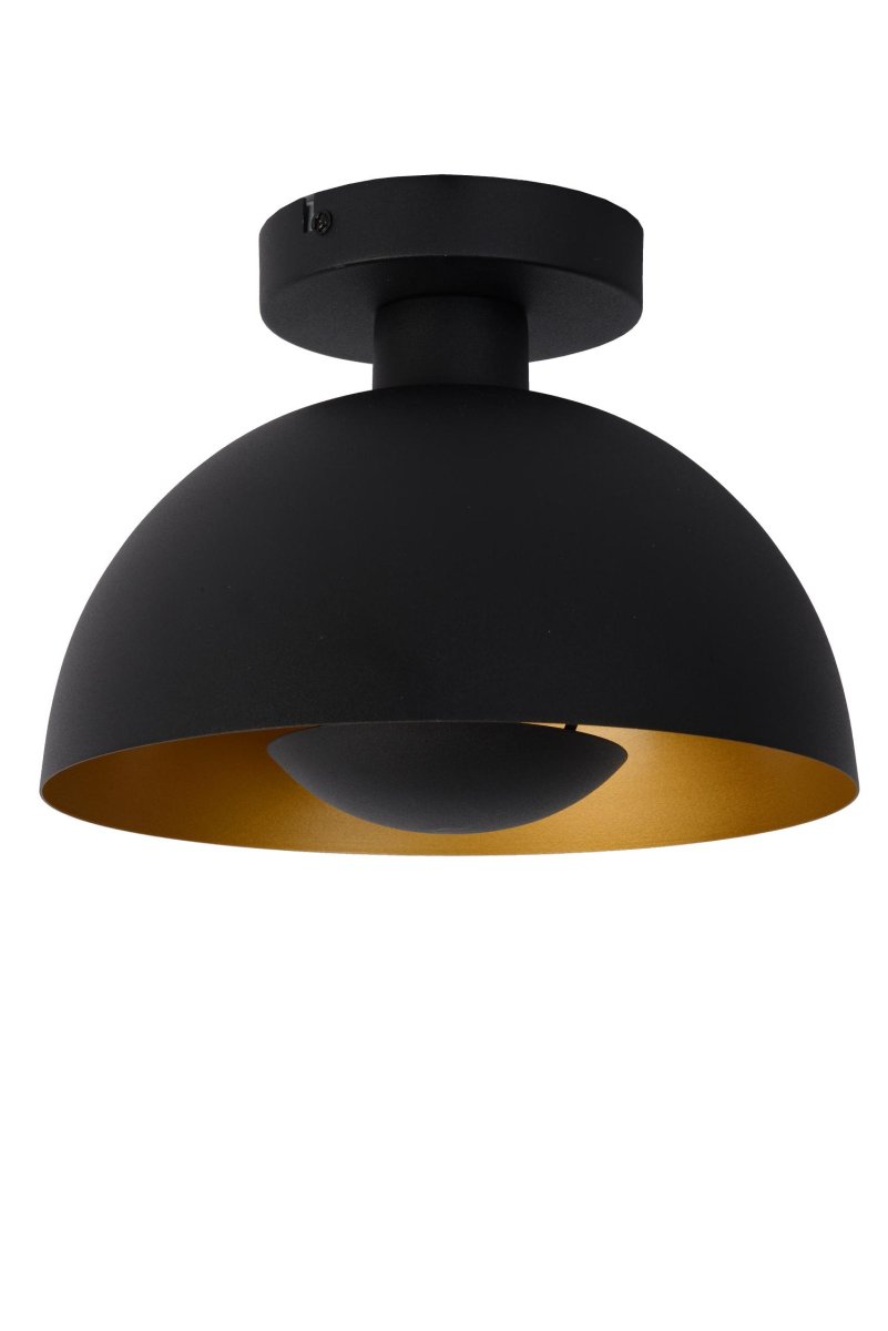 Siemon Ø25 Svart plafond Fra Lucide - Siemon kombinerer et snev av retro med et snev av moderne design, tv&aring; perfekte ingredienser for en vellykket taklampe i gangen, stuen eller kjøkkenet.