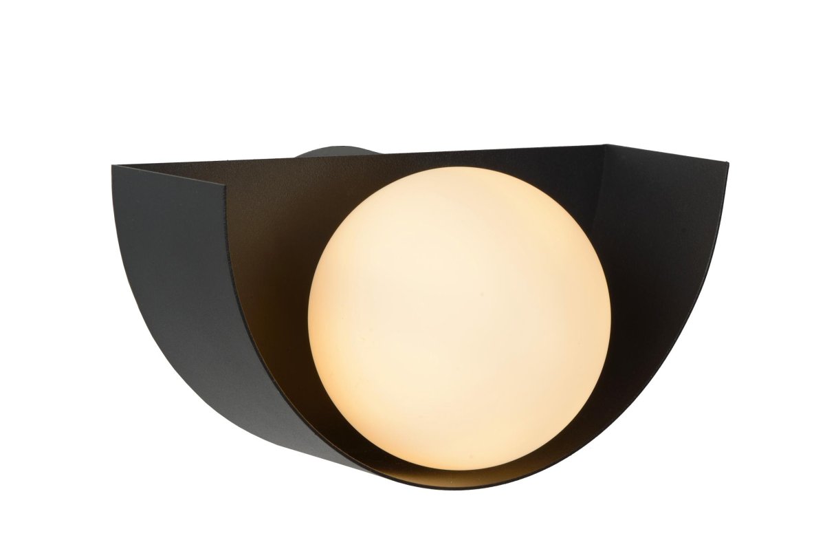 Benni 12cm Svart vegglampe Fra Lucide - Med Benni får du mer enn bare lys &ndash; du får en dekorativ detalj i hjemmet ditt.