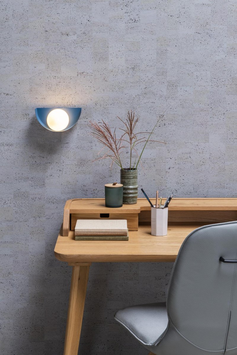 Benni 12cm Blå vegglampe Fra Lucide - Med Benni får du mer enn bare lys &ndash; du får en dekorativ detalj i hjemmet ditt.