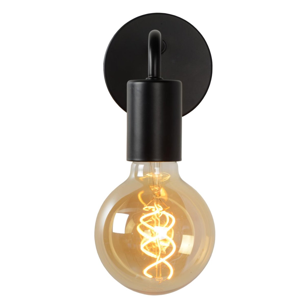 Scott 20cm Svart vegglampe Fra Lucide - Spesielt hvis du kombinerer flere modeller p&aring; rad, kanskje for &aring; gi hallen en ekstra atmosf&aelig;re.