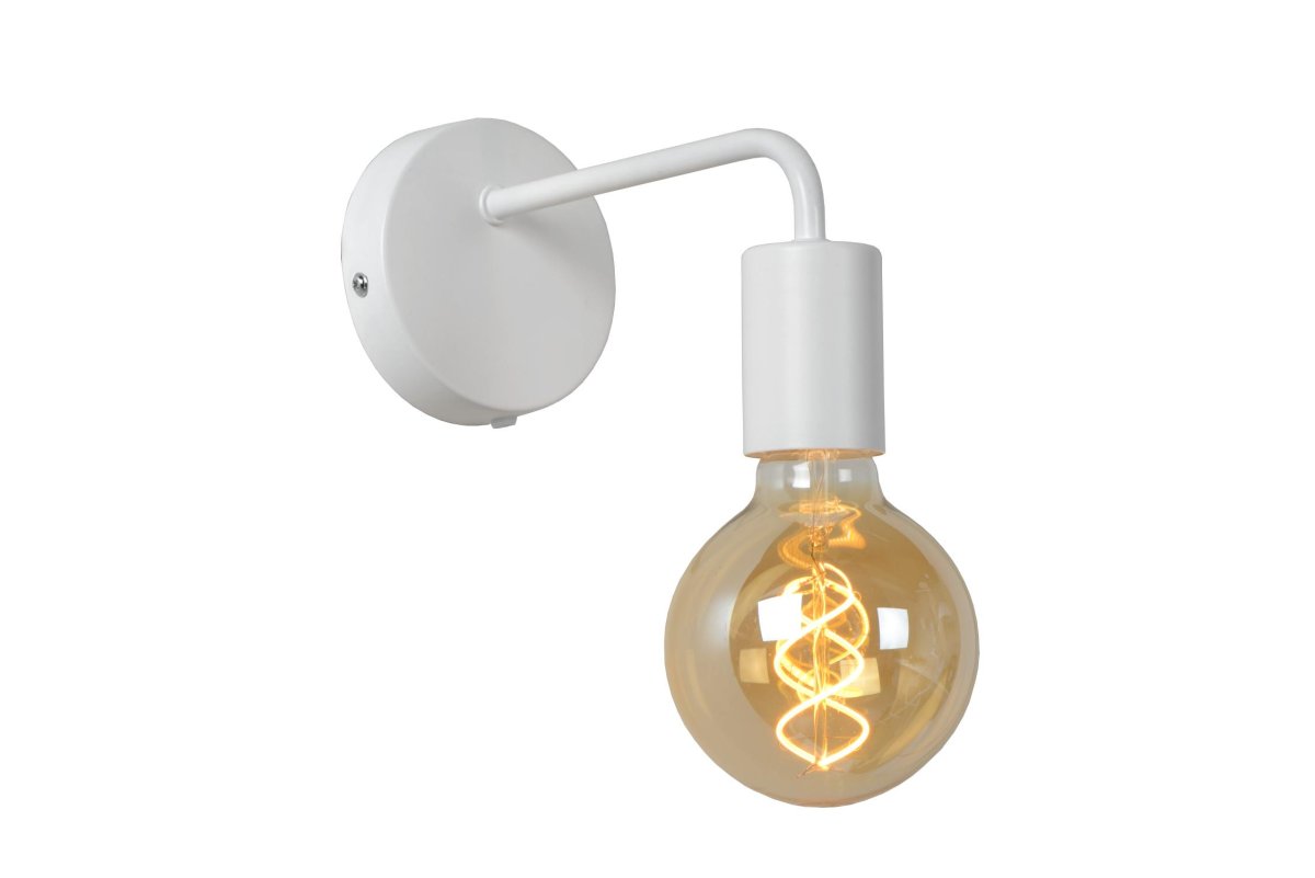 Scott 20cm Hvit vegglampe Fra Lucide - Spesielt hvis du kombinerer flere modeller på rad, kanskje for å gi hallen en ekstra atmosfære.