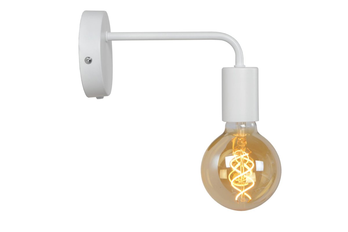 Scott 20cm Hvit vegglampe Fra Lucide - Spesielt hvis du kombinerer flere modeller på rad, kanskje for å gi hallen en ekstra atmosfære.