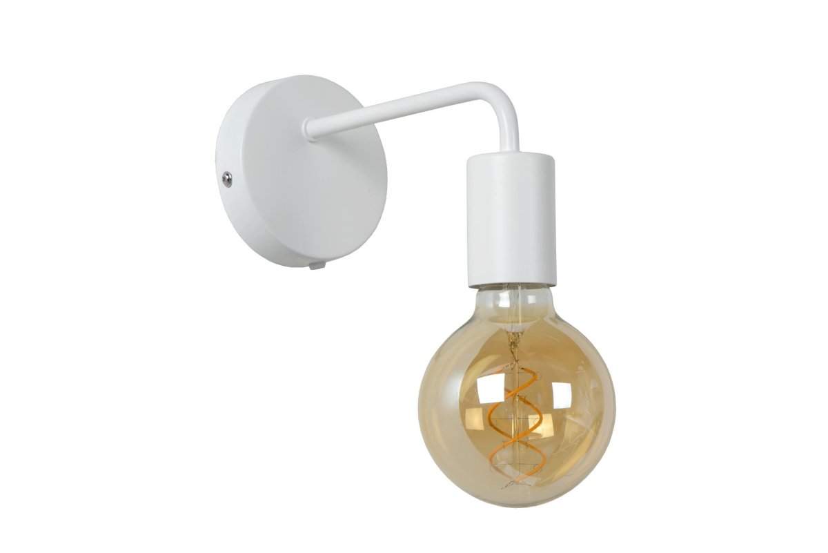 Scott 20cm Hvit vegglampe Fra Lucide - Spesielt hvis du kombinerer flere modeller på rad, kanskje for å gi hallen en ekstra atmosfære.