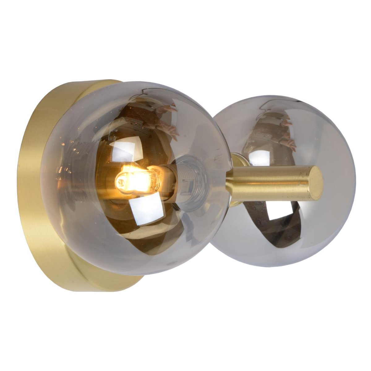 Tycho 22cm Matt gull/messing vegglampe Fra Lucide - For å skape den rette atmosfæren for enhver anledning, koble Tycho til en dimmer.